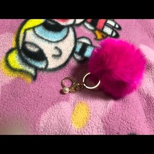 FURRY BALL FOR KEY FOB OR DECORATION NWOT